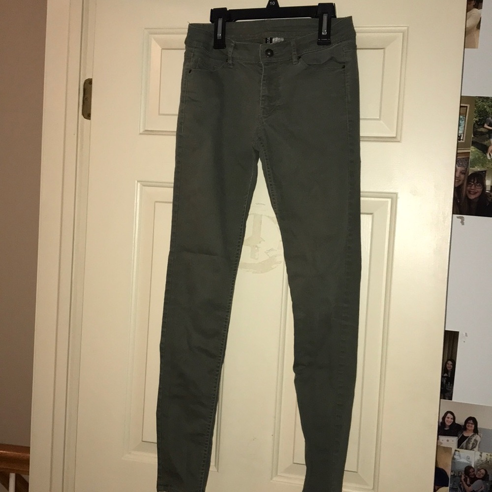 Dark green jeans